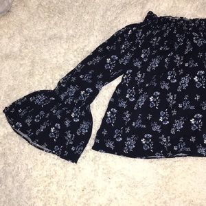 Off-the-Shoulder Bell-Sleeve Hollister Blouse